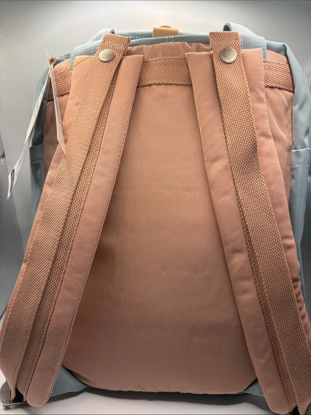 Himawari Women's Two-Tone Light Blue & Tan Backpack